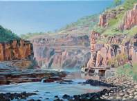 Katherine Gorge Oil Painting by Julie Cane Australian Artist