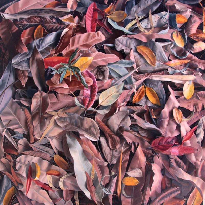 Leaf picture recycle reduce reuse - Do you? Oil Painting by Julie Cane