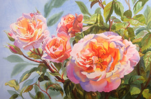 Floral paintings by Julie Cane