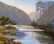 Clarence River Oil Painting by Julie Cane Australian Artist