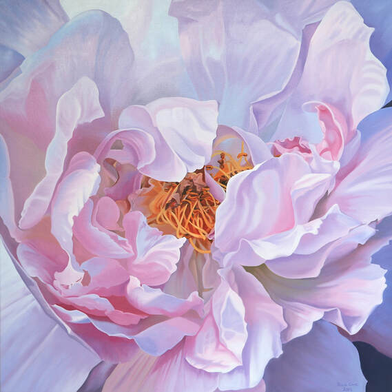 Magenta Rose painting by Julie Cane artist