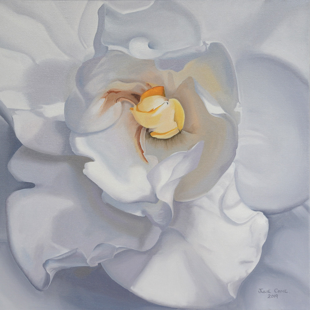 Gardinia Floral painting by Julie Cane artist