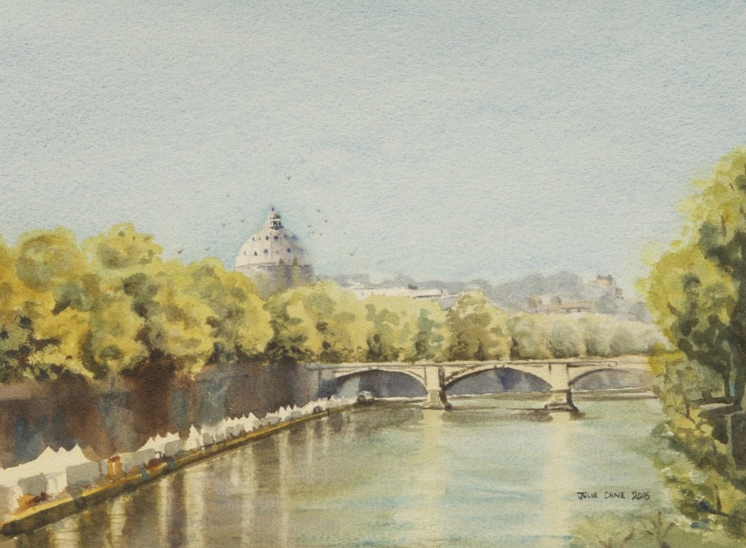 Ponte Mazzini Watercolour Painting Julie Cane