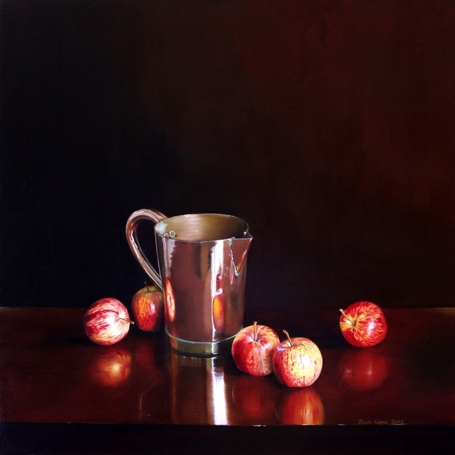 The Cider Jug by Julie Cane, Australian Artist, oil painting